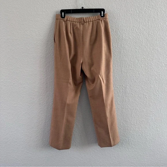 Pendleton Wool Pants Women 4 Tan Camel Straight Leg Dress Trousers USA Made - Picture 6 of 11